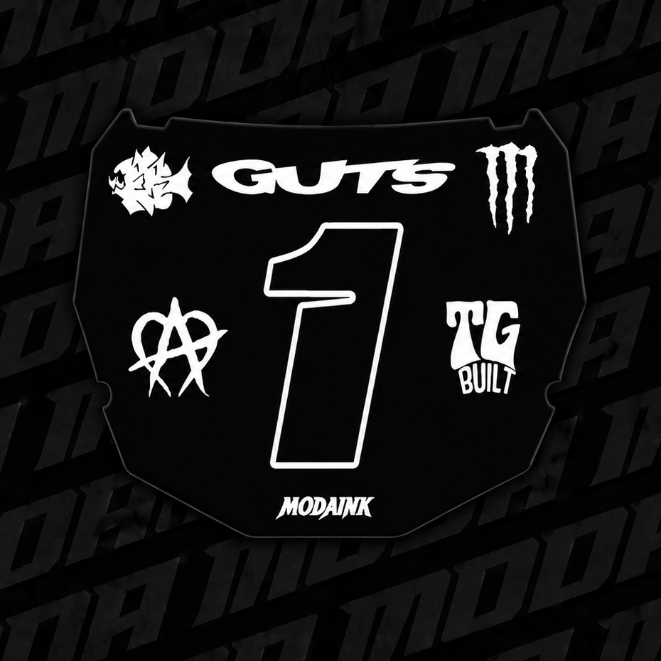 Black/White ModaInk ODI Plate Decal