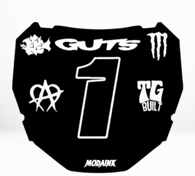 Black/White ModaInk ODI Plate Decal